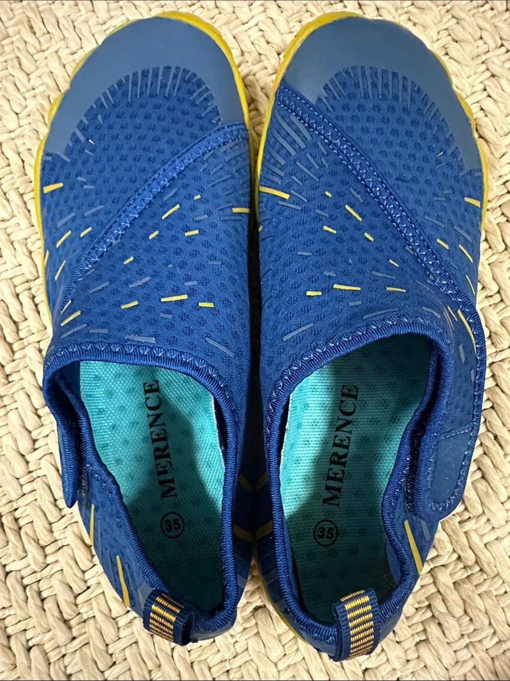 Kids Blue and Yellow Slip-On Water Shoes